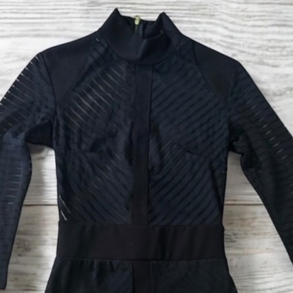 Black Bodycon Sheer Top Dress Small - Picture 15 of 15